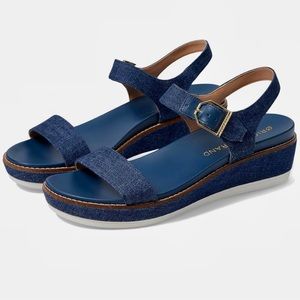 Cole Haan OG Flatform Wedge Denim Sandals